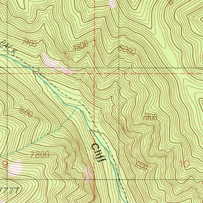 United States Geological Survey Lewis Creek, MT (1988, 24000-Scale) digital map
