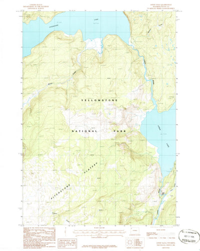United States Geological Survey Lewis Falls, WY (1986, 24000-Scale) digital map