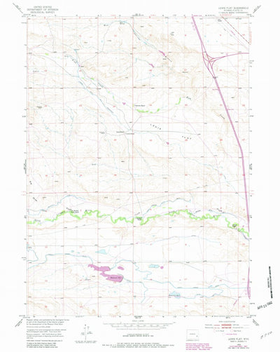 United States Geological Survey Lewis Flat, WY (1953, 24000-Scale) digital map