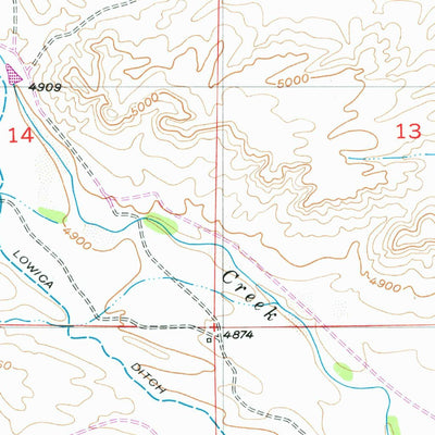 United States Geological Survey Lewis Flat, WY (1953, 24000-Scale) digital map