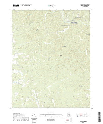 United States Geological Survey Lewis Hollow, MO (2021, 24000-Scale) digital map