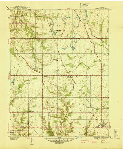 United States Geological Survey Lewis, IN (1940, 24000-Scale) digital map
