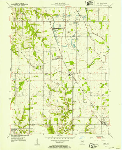 United States Geological Survey Lewis, IN (1952, 24000-Scale) digital map