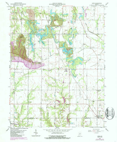 United States Geological Survey Lewis, IN (1963, 24000-Scale) digital map