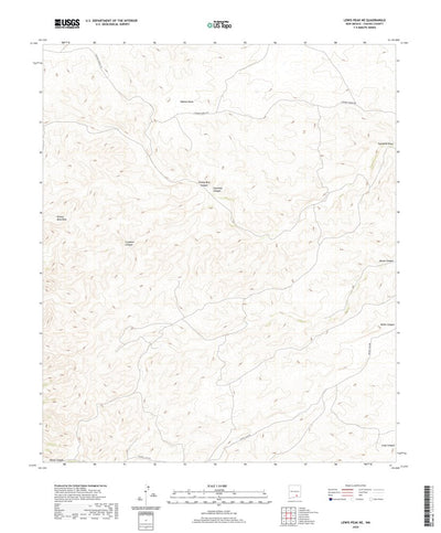 United States Geological Survey Lewis Peak NE, NM (2020, 24000-Scale) digital map