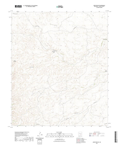 United States Geological Survey Lewis Peak NE, NM (2023, 24000-Scale) digital map