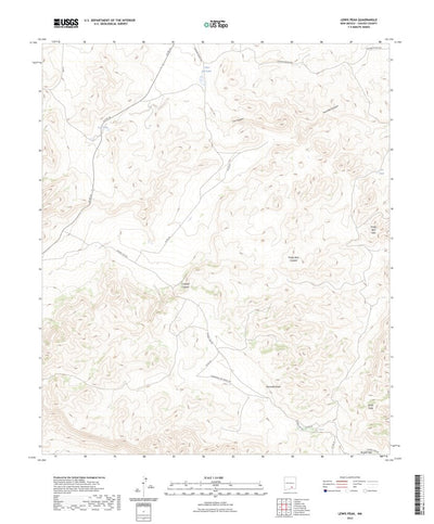 United States Geological Survey Lewis Peak, NM (2023, 24000-Scale) digital map