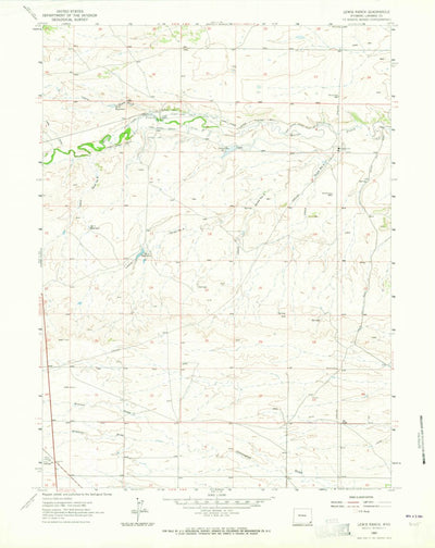 United States Geological Survey Lewis Ranch, WY (1962, 24000-Scale) digital map