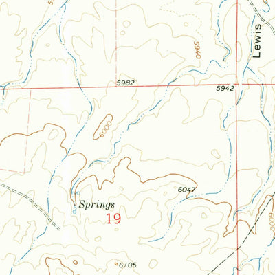 United States Geological Survey Lewis Ranch, WY (1962, 24000-Scale) digital map