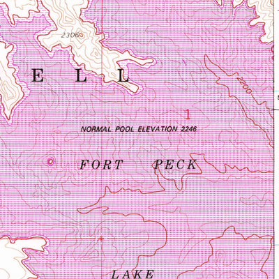 United States Geological Survey Lewis Reservoir, MT (1958, 24000-Scale) digital map