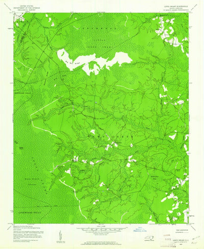 United States Geological Survey Lewis Swamp, NC (1943, 24000-Scale) digital map