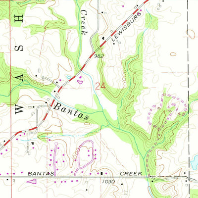 United States Geological Survey Lewisburg, OH (1961, 24000-Scale) digital map