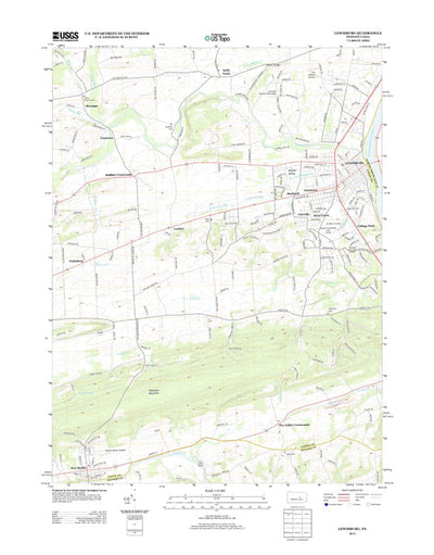 United States Geological Survey Lewisburg, PA (2013, 24000-Scale) digital map