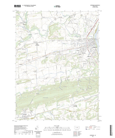 United States Geological Survey Lewisburg, PA (2023, 24000-Scale) digital map