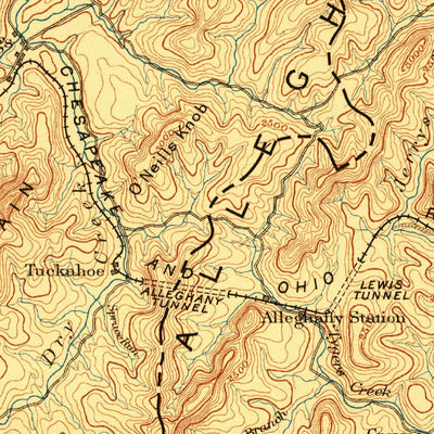United States Geological Survey Lewisburg, WV-VA (1887, 125000-Scale) digital map