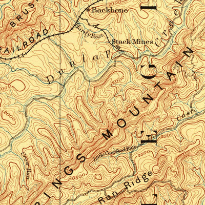 United States Geological Survey Lewisburg, WV-VA (1887, 125000-Scale) digital map