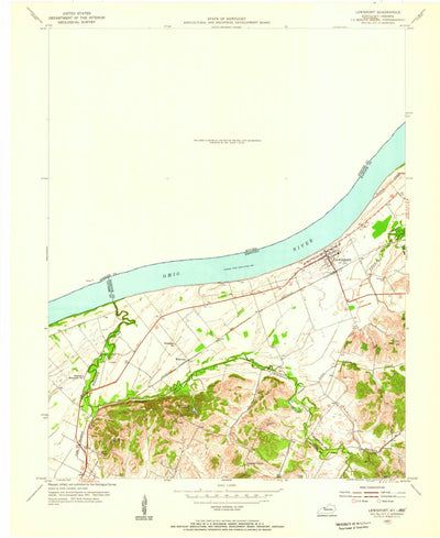 United States Geological Survey Lewisport, KY-IN (1953, 24000-Scale) digital map