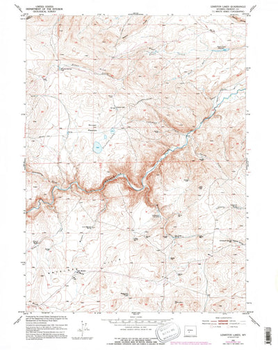 United States Geological Survey Lewiston Lakes, WY (1953, 24000-Scale) digital map