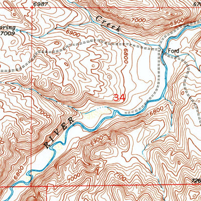 United States Geological Survey Lewiston Lakes, WY (1953, 24000-Scale) digital map