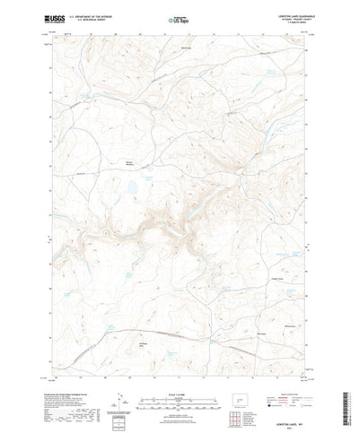 United States Geological Survey Lewiston Lakes, WY (2021, 24000-Scale) digital map
