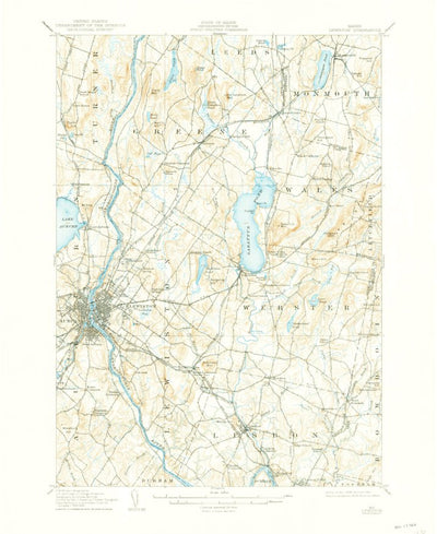 United States Geological Survey Lewiston, ME (1908, 62500-Scale) digital map