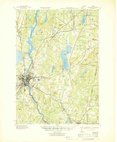 United States Geological Survey Lewiston, ME (1942, 62500-Scale) digital map