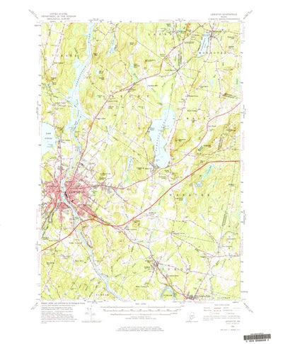 United States Geological Survey Lewiston, ME (1956, 62500-Scale) digital map
