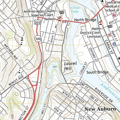 United States Geological Survey Lewiston, ME (2021, 24000-Scale) digital map