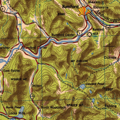 United States Geological Survey Lewiston, ME-NH-VT (1950, 250000-Scale) digital map