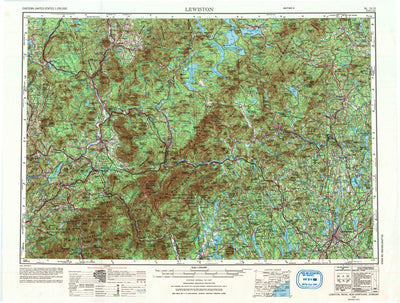 United States Geological Survey Lewiston, ME-NH-VT (1956, 250000-Scale) digital map