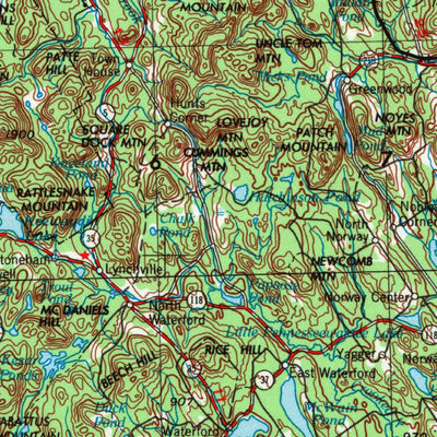 United States Geological Survey Lewiston, ME-NH-VT (1956, 250000-Scale) digital map
