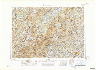 United States Geological Survey Lewiston, ME-NH-VT (1961, 250000-Scale) digital map