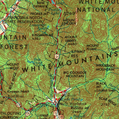 United States Geological Survey Lewiston, ME-NH-VT (1969, 250000-Scale) digital map