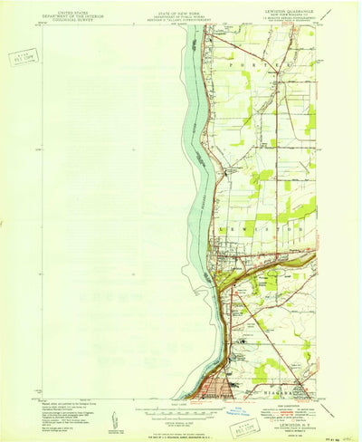 United States Geological Survey Lewiston, NY (1950, 24000-Scale) digital map