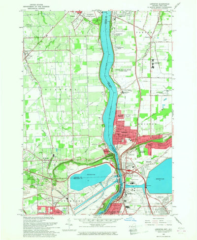 United States Geological Survey Lewiston, NY (1965, 24000-Scale) digital map