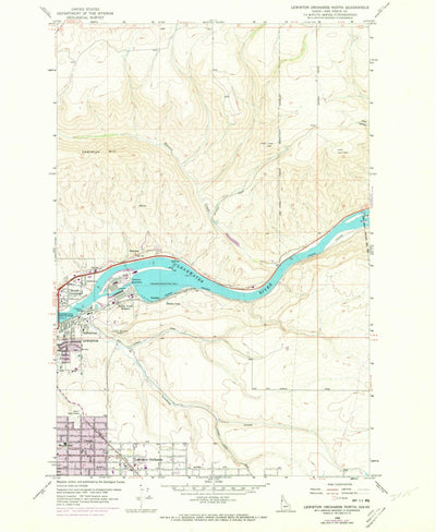 United States Geological Survey Lewiston Orchards North, ID (1958, 24000-Scale) digital map