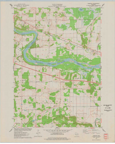 United States Geological Survey Lewiston, WI (1975, 24000-Scale) digital map