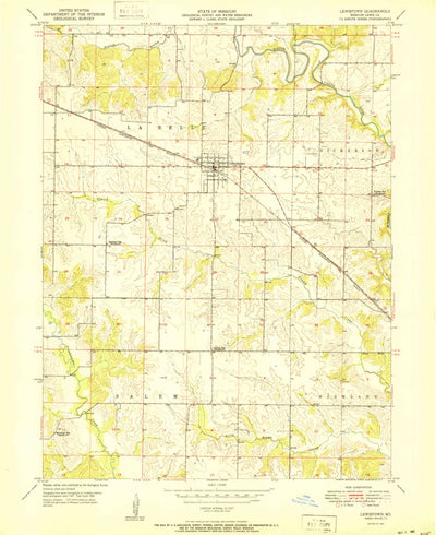 United States Geological Survey Lewistown, MO (1951, 24000-Scale) digital map