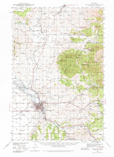 United States Geological Survey Lewistown, MT (1941, 62500-Scale) digital map