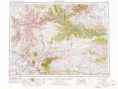 United States Geological Survey Lewistown, MT (1954, 250000-Scale) digital map