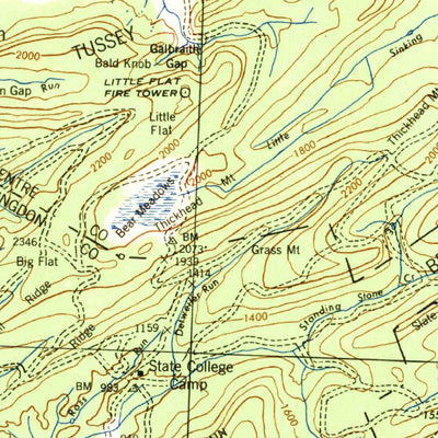 United States Geological Survey Lewistown, PA (1943, 125000-Scale) digital map