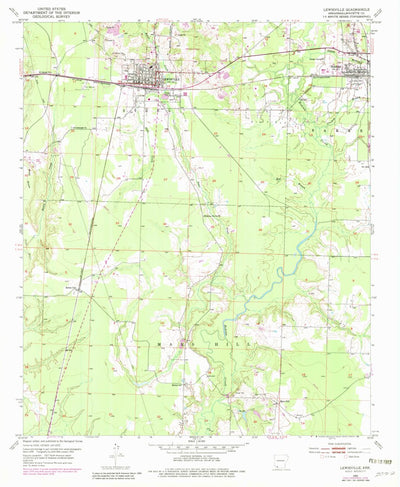 United States Geological Survey Lewisville, AR (1952, 24000-Scale) digital map