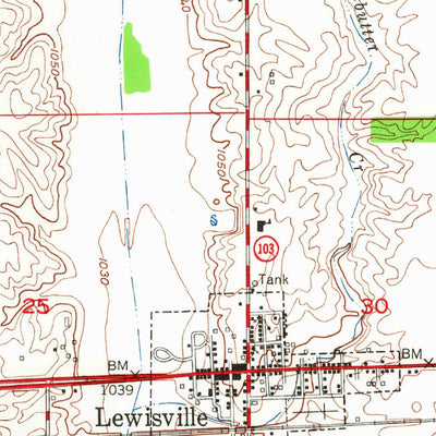 United States Geological Survey Lewisville, IN (1948, 24000-Scale) digital map