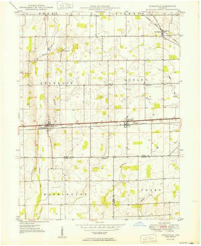 United States Geological Survey Lewisville, IN (1950, 24000-Scale) digital map