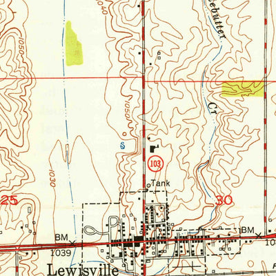 United States Geological Survey Lewisville, IN (1950, 24000-Scale) digital map