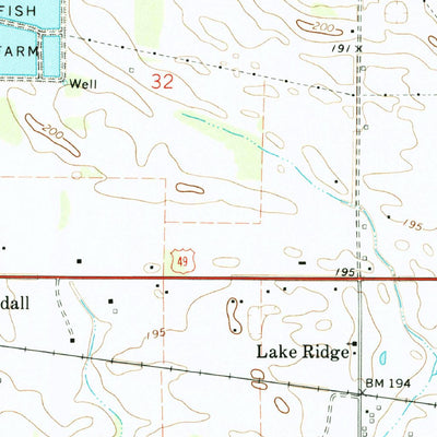 United States Geological Survey Lexa, AR (1971, 24000-Scale) digital map