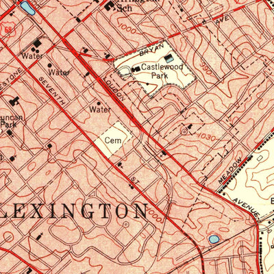 United States Geological Survey Lexington East, KY (1954, 24000-Scale) digital map