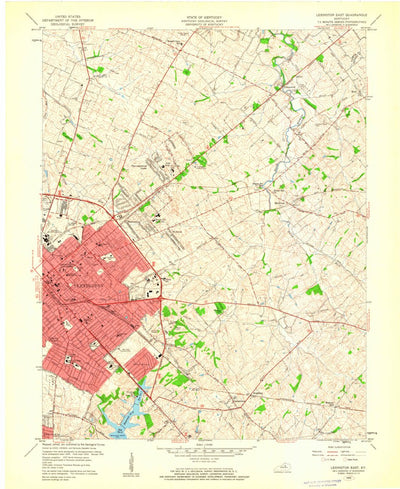United States Geological Survey Lexington East, KY (1959, 24000-Scale) digital map