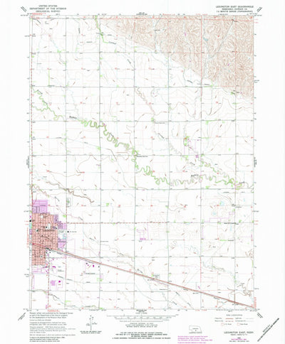 United States Geological Survey Lexington East, NE (1962, 24000-Scale) digital map