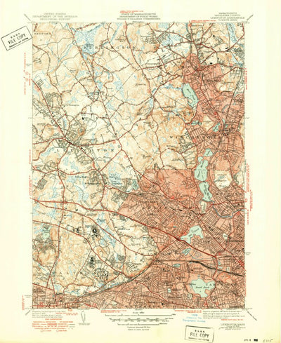 United States Geological Survey Lexington, MA (1946, 31680-Scale) digital map